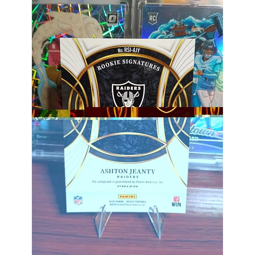 2025 Panini Select - Rookie Signatures Ashton Jeanty #RSI-AJY Silver Prizm LV